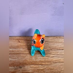 Colorful Talavera Cricket Figurine Decor.